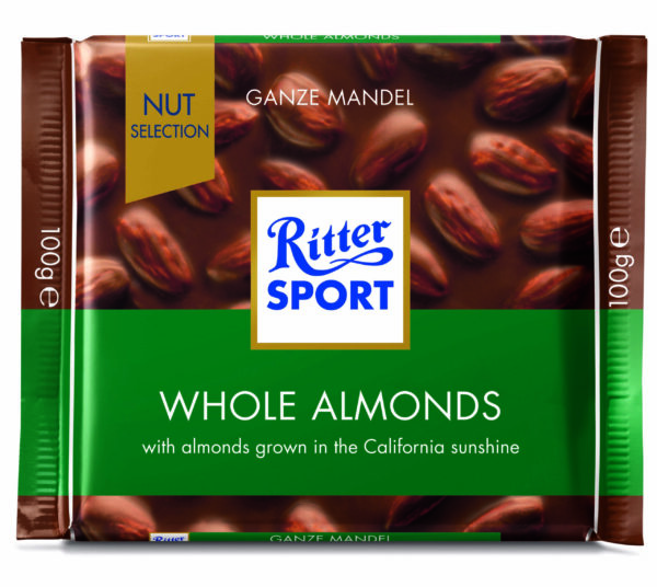 Молочний шоколад з цільним мигдалевим горіхом NUT SELECTION, 100г