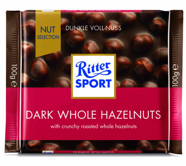 Темний шоколад з цільними лісовими горіхами NUT SELECTION, 100г